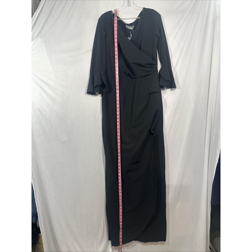 NWT $995 Chiara Boni La Petite Robe [ 52/ 16 ] Zalfa Ruched Gown in Black Q1257 - Picture 6 of 16